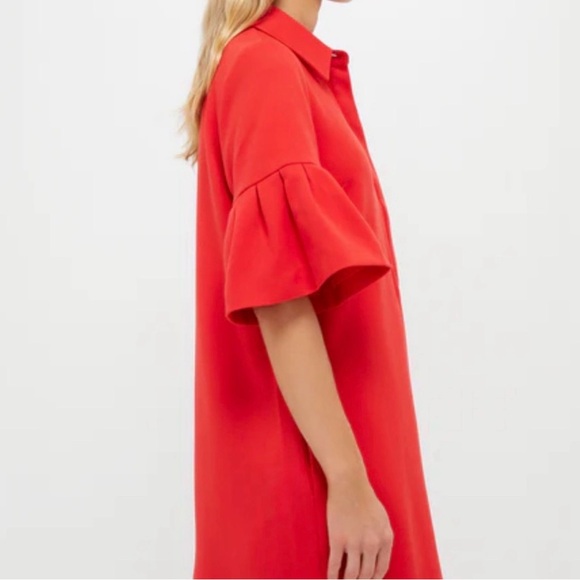 Tuckernuck Red Crepe Massey Dress M - Picture 3 of 5